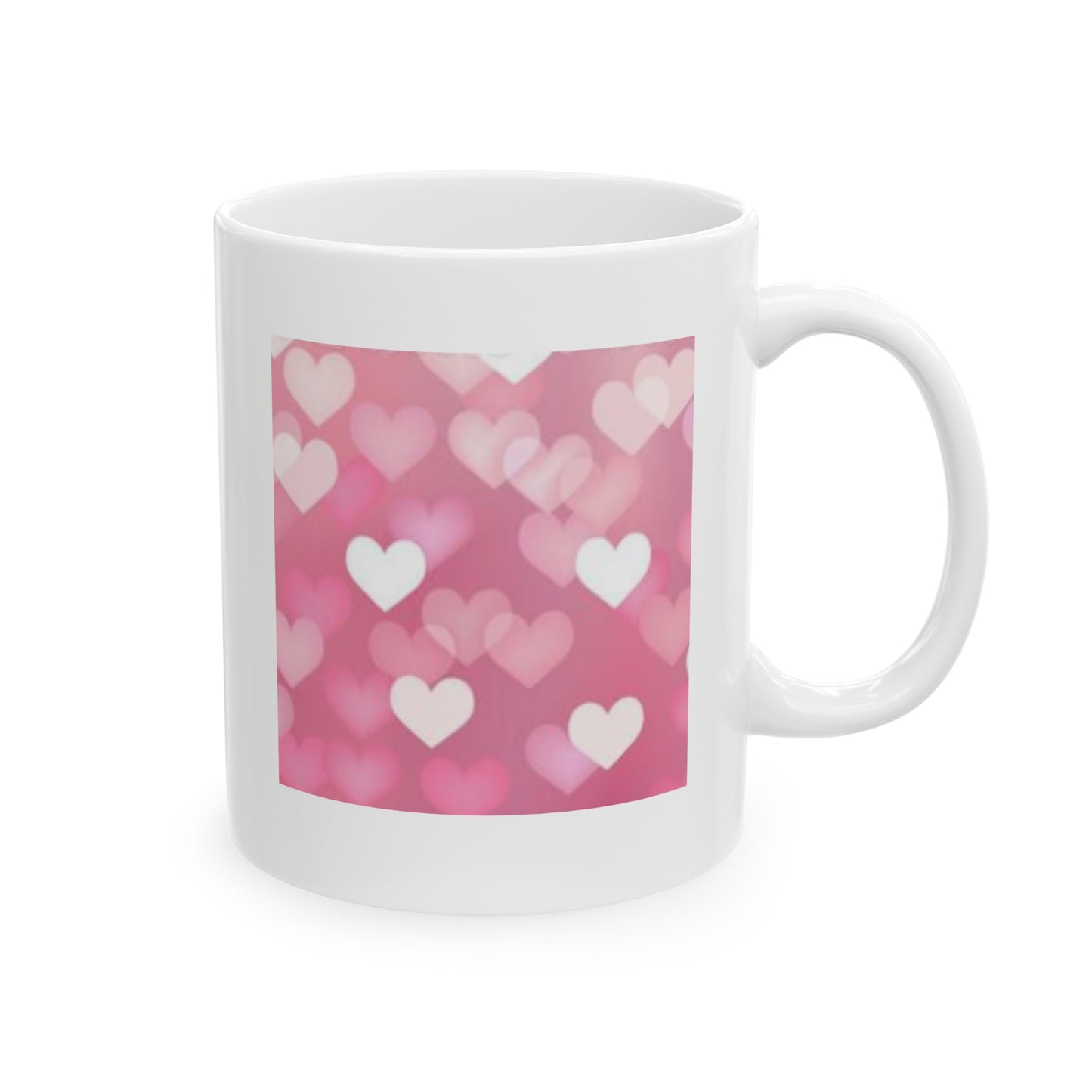 HEARTS /Ceramic Mug, 11oz