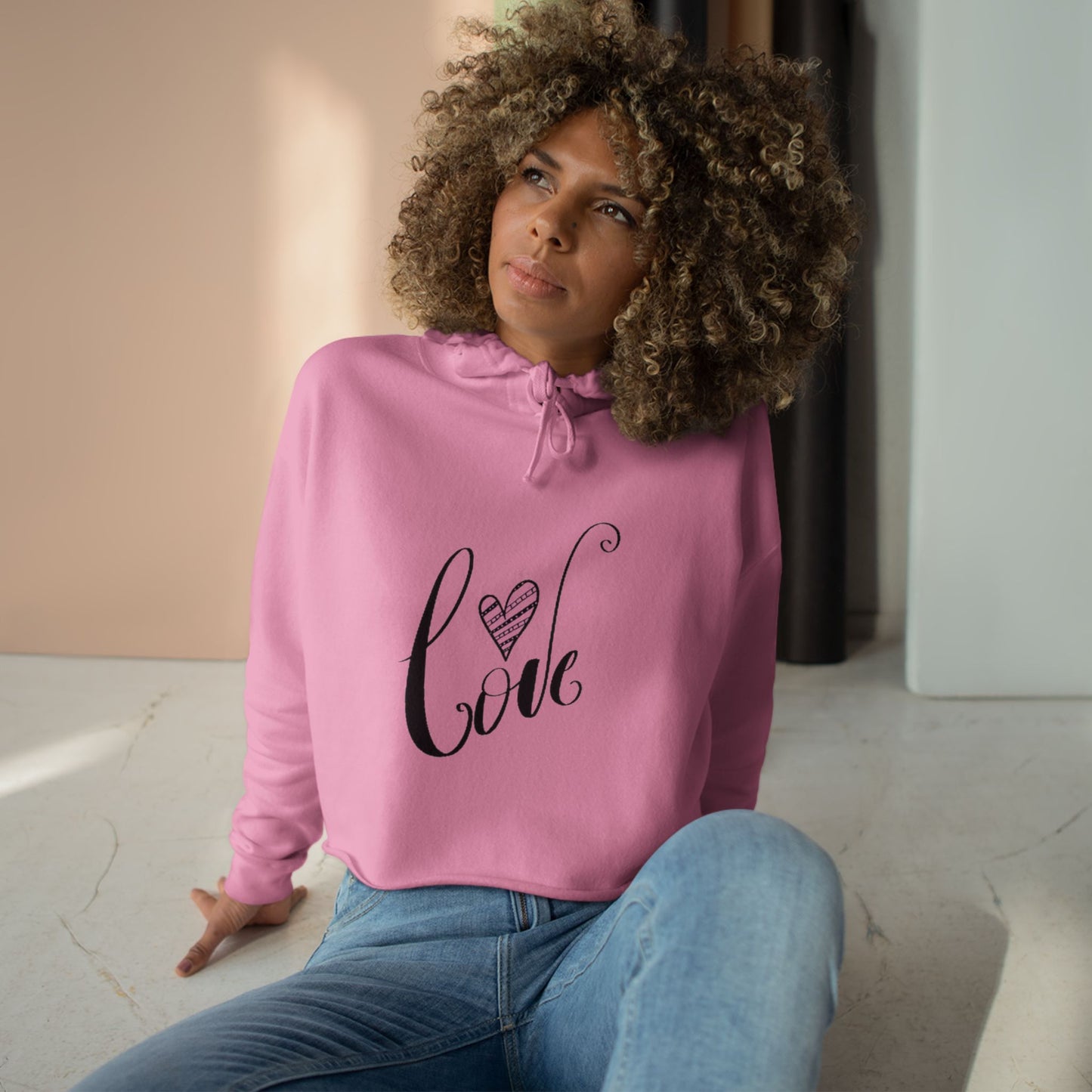 Crop Hoodie -Heart4