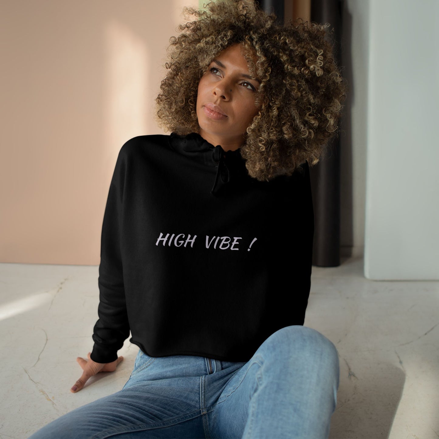 Crop Hoodie - HIGH VIBE !